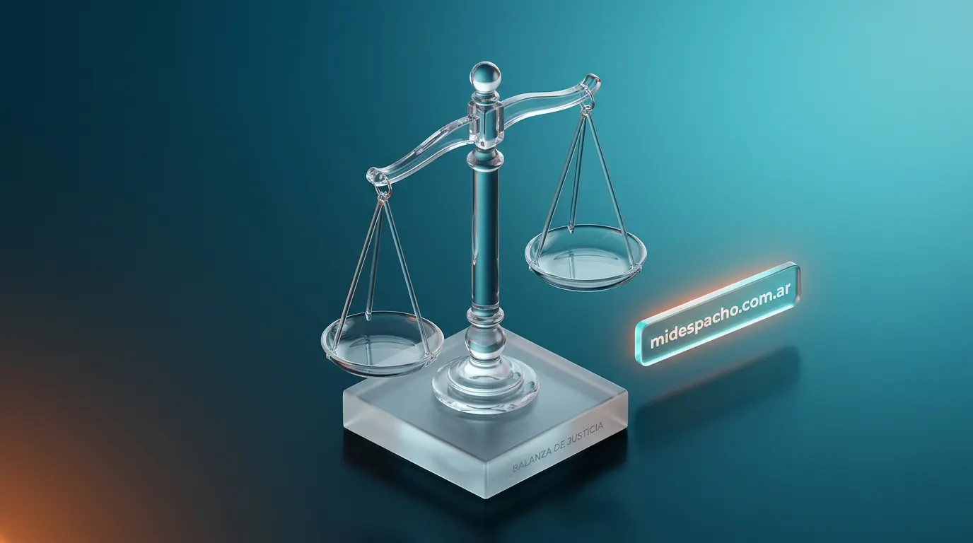 Balanza de justicia con dominio propio que transmite seriedad y permanencia