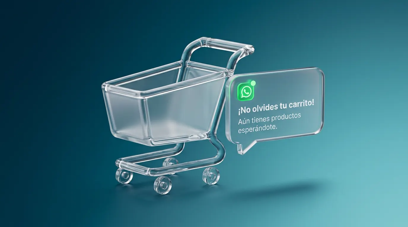 Recordatorio de WhatsApp para recuperar un carrito de compras abandonado