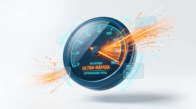 Panel de métricas de velocidad de carga menor a 2,5 segundos en celular
